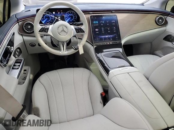 2023 Mercedes-Benz EQE with VIN W1KEG2BB2PF035809, listed as a Copart auction lot 47504175 with 24,241 mi miles and Salvage Title. Bid and sale history available at carsss.com. Image 8.