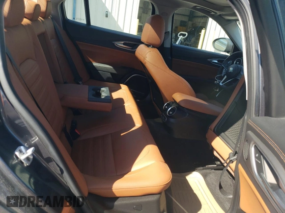 2019 Alfa Romeo Giulia Ti with VIN ZARFANBN9K7601162, listed as a Copart auction lot 53297925 with 55,288 mi miles and Salvage title. Bid and sale history available at DreamBid. Image 10.