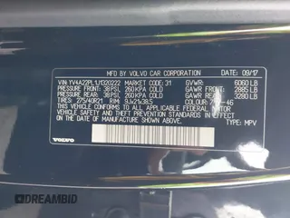2018 Volvo XC90 Inscription with VIN YV4A22PL1J1320222, listed as a IAAI auction lot 41002251 with 137,523 mi miles. Bid and sale history available at carsss.com. Image 9.