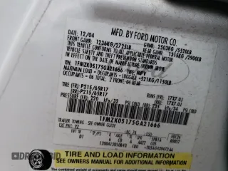 2005 Ford Freestyle SEL with VIN 1FMZK05175GA21666, listed as a Copart auction lot 88798425 with 156,364 mi miles and Salvage Title. Bid and sale history available at carsss.com. Image 12.