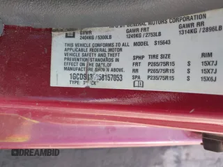 2005 Chevrolet Colorado 1SE LS Z71 z VIN 1GCDS136058157053, wystawiony jako IAAI lot #41685576 z przebiegiem 241 058 mil mil oraz . Historia ofert i sprzedaży dostępna na DreamBid. Obrazek 9.