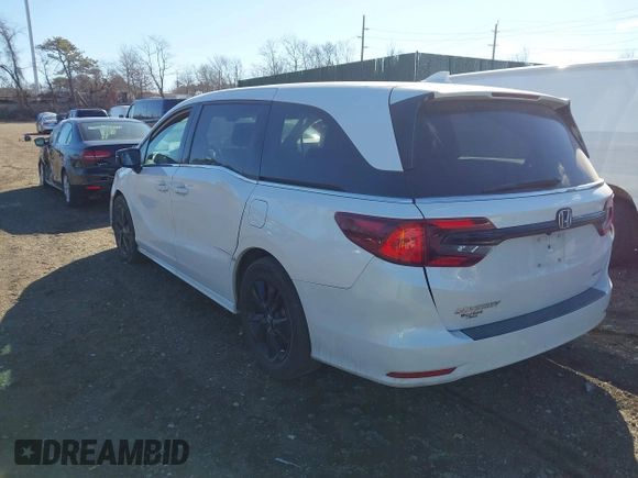 2024 Honda Odyssey Sport with VIN 5FNRL6H78RB005741, listed as a IAAI auction lot 41730895 with 99,392 mi miles and . Bid and sale history available at DreamBid. Image 3.