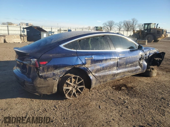 2018 Tesla Model 3 Long Range Battery with VIN 5YJ3E1EB9JF075202, listed as a Copart auction lot 87616115 with 76,881 mi miles and Salvage Title. Bid and sale history available at DreamBid. Image 3.