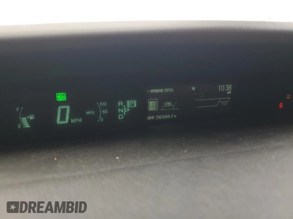 2013 Toyota Prius One z VIN JTDKN3DU8D5586013, wystawiony jako Copart lot #53076285 z przebiegiem 203 087 mil mil oraz Czysty tytuł • Clean title. Historia ofert i sprzedaży dostępna na DreamBid. Obrazek 9.