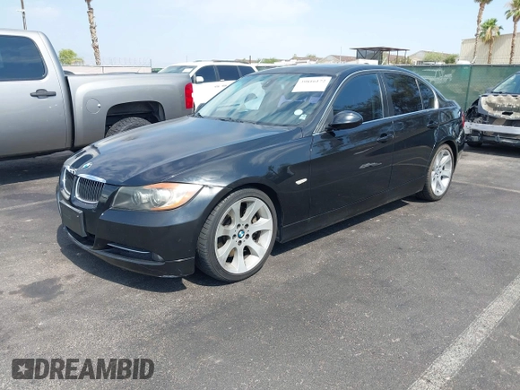 2007 BMW 3 Series 335i with VIN WBAVB73507VF54233, listed as a IAAI auction lot 39816172 with 96,076 mi miles. Bid and sale history available at carsss.com. Image 2.