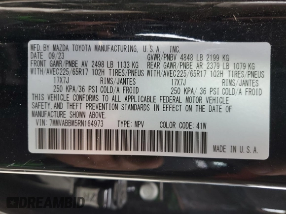 2024 Mazda CX-50 2.5 S Preferred Package with VIN 7MMVABBM5RN164973, listed as a Copart auction lot 42645645 with 0 mi miles and Salvage Title. Bid and sale history available at carsss.com. Image 13.
