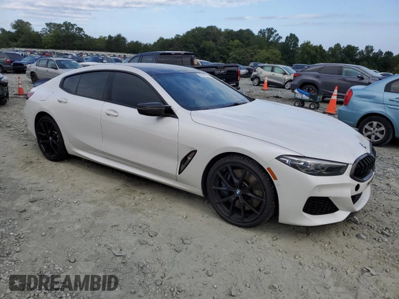 2020 BMW 8 Series M850i with VIN WBAGV8C02LCE26317, listed as a Copart auction lot 66147384 with 60,037 mi miles and Salvage Title. Bid and sale history available at carsss.com. Image 4.