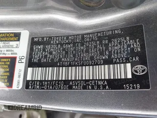 2015 Toyota Camry XLE z VIN 4T1BF1FK5FU092709, wystawiony jako IAAI lot #41859995 z przebiegiem 167 819 mil mil oraz . Historia ofert i sprzedaży dostępna na DreamBid. Obrazek 9.
