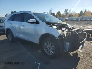 2019 Kia Sorento LX V6 with VIN 5XYPG4A52KG464285, listed as a Copart auction lot 79260864 with 76,837 mi miles and Salvage Title. Bid and sale history available at carsss.com. Image 4.