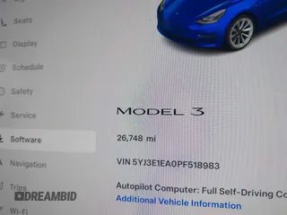 2023 Tesla Model 3 with VIN 5YJ3E1EA0PF518983, listed as a IAAI auction lot 41749225 with 26,748 mi miles and . Bid and sale history available at DreamBid. Image 16.