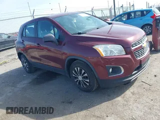 2016 Chevrolet Trax LS with VIN 3GNCJKSB1GL169260, listed as a IAAI auction lot 41775094 with 99,950 mi miles. Bid and sale history available at carsss.com. Image 1.