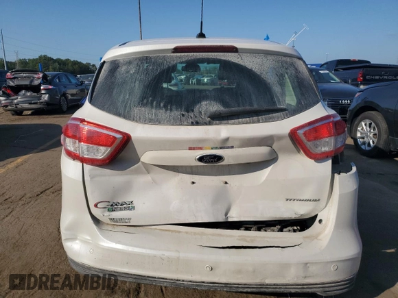 2017 Ford C-Max Energi Titanium with VIN 1FADP5FU9HL107830, listed as a Copart auction lot 71574254 with 61,626 mi miles and Clean Title. Bid and sale history available at carsss.com. Image 6.