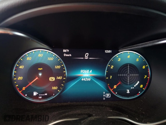 2021 Mercedes-Benz C 300 with VIN W1KWF8DB0MR652336, listed as a Copart auction lot 50936485 with 44,266 mi miles and Salvage Title. Bid and sale history available at carsss.com. Image 9.