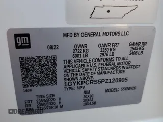 2023 Cadillac XT6 FWD Premium Luxury with VIN 1GYKPCRS5PZ120905, listed as a Copart auction lot 64374254 with 30,694 mi miles and Salvage title. Bid and sale history available at DreamBid. Image 13.