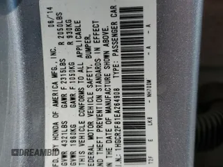 2014 Honda Accord Sedan EX-L with VIN 1HGCR2F81EA264908, listed as a Copart auction lot 73394934 with 230,346 mi miles and Salvage Title. Bid and sale history available at carsss.com. Image 12.