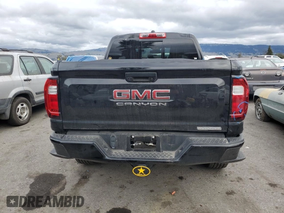 2023 GMC Canyon 2WD Elevation with VIN 1GTP5BEK8P1195517, listed as a Copart auction lot 43479755 with 21,633 mi miles and Salvage Title. Bid and sale history available at DreamBid. Image 6.