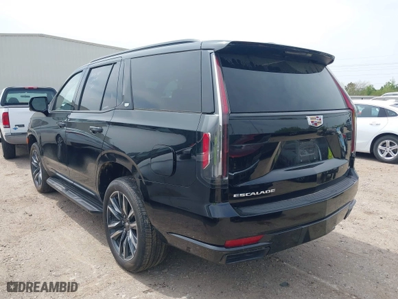 2023 Cadillac Escalade 4WD Sport with VIN 1GYS4EKL7PR514459, listed as a IAAI auction lot 41890629 with 48,071 mi miles. Bid and sale history available at carsss.com. Image 3.