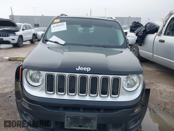 2016 Jeep Renegade Limited with VIN ZACCJADT9GPE06903, listed as a IAAI auction lot 41205563 with 115,171 mi miles and . Bid and sale history available at DreamBid. Image 13.