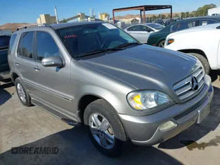 2005 Mercedes-Benz M 500 with VIN 4JGAB75E15A542992, listed as a IAAI auction lot 42704304 with 205,468 mi miles and . Bid and sale history available at DreamBid. Image 1.
