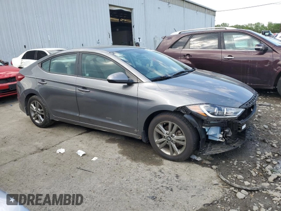 2018 Hyundai Elantra SEL with VIN 5NPD84LF1JH387101, listed as a Copart auction lot 55518915 with Not Provided miles and Salvage Title. Bid and sale history available at DreamBid. Image 4.