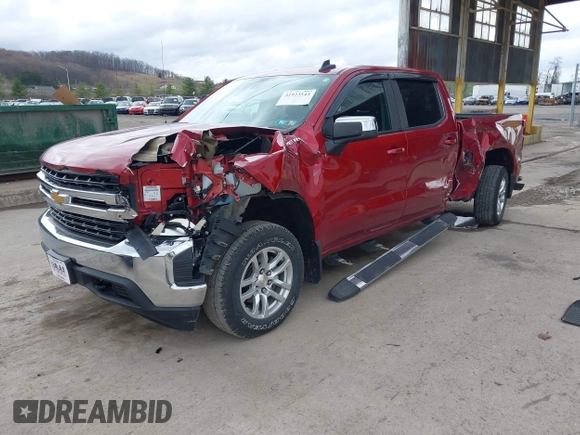 2021 Chevrolet Silverado 1500 LT with VIN 3GCUYDED8MG222154, listed as a IAAI auction lot 41923543 with 39,500 mi miles. Bid and sale history available at carsss.com. Image 16.