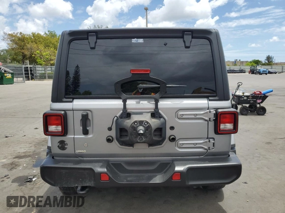 2020 Jeep Wrangler Unlimited Sahara z VIN 1C4HJXEN3LW184557, wystawiony jako Copart lot #54826075 z przebiegiem 50 785 mil mil oraz Szkoda całkowita • Salvage title. Historia ofert i sprzedaży dostępna na DreamBid. Obrazek 6.