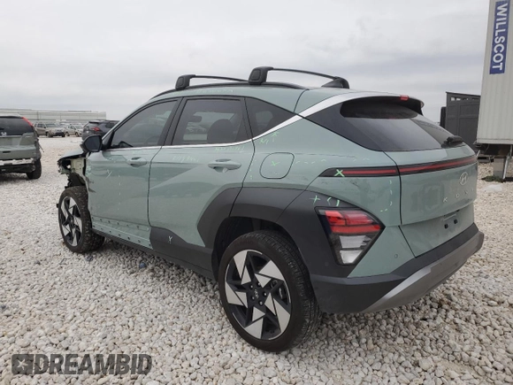 2025 Hyundai Kona Limited with VIN KM8HECA30SU187634, listed as a Copart auction lot 87868575 with 2,698 mi miles and Salvage Title. Bid and sale history available at DreamBid. Image 2.