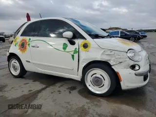 2015 FIAT 500 Lounge with VIN 3C3CFFCR2FT575516, listed as a Copart auction lot 86325714 with 149,465 mi miles and Salvage title. Bid and sale history available at DreamBid. Image 4.