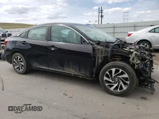 2017 Honda Civic EX with VIN 19XFC2F85HE038627, listed as a Copart auction lot 52527175 with 87,515 mi miles and Salvage Title. Bid and sale history available at DreamBid. Image 4.