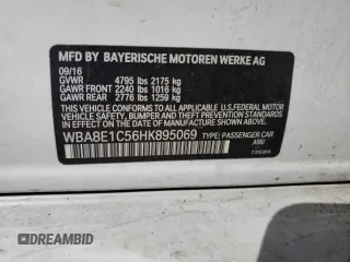 2017 BMW 3 Series 330e iPerformance with VIN WBA8E1C56HK895069, listed as a Copart auction lot 43558965 with 45,042 mi miles and Salvage Title. Bid and sale history available at carsss.com. Image 12.