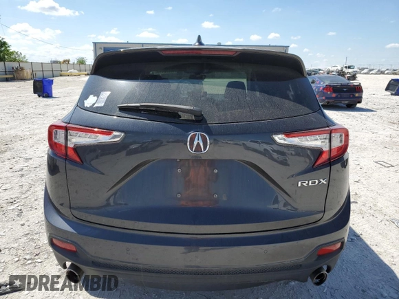 2020 Acura RDX w/Technology Pkg with VIN 5J8TC1H52LL003741, listed as a Copart auction lot 47876493 with 50,998 mi miles. Bid and sale history available at carsss.com. Image 6.
