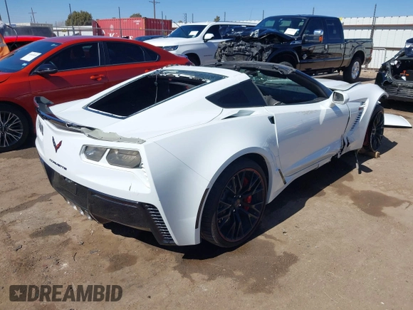 2017 Chevrolet Corvette Z06 3LZ with VIN 1G1YU2D66H5602863, listed as a IAAI auction lot 41645635 with 39,784 mi miles. Bid and sale history available at carsss.com. Image 4.