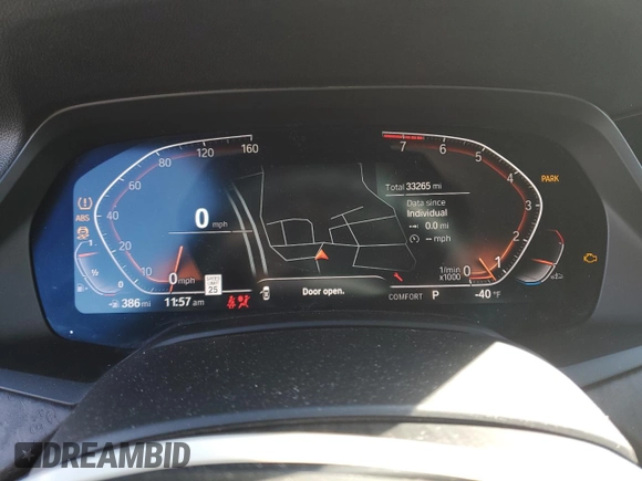 2019 BMW X5 xDrive40i with VIN 5UXCR6C5XKLL05938, listed as a Copart auction lot 38345323 with 33,265 mi miles. Bid and sale history available at carsss.com. Image 9.