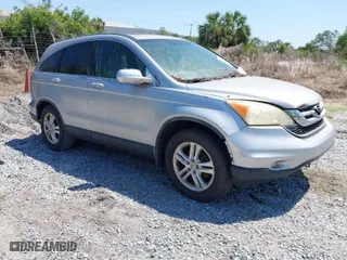 2010 Honda CR-V EX-L with VIN 5J6RE3H74AL025795, listed as a IAAI auction lot 42007419 with 107,299 mi miles. Bid and sale history available at carsss.com. Image 1.