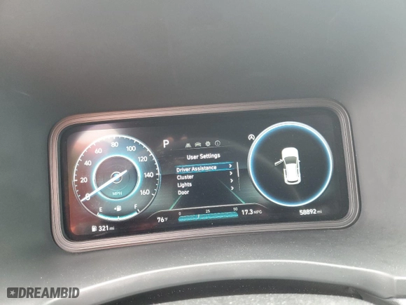 2022 Hyundai Kona N Line with VIN KM8K33A3XNU802061, listed as a Copart auction lot 52388735 with 58,892 mi miles and Salvage Title. Bid and sale history available at carsss.com. Image 9.