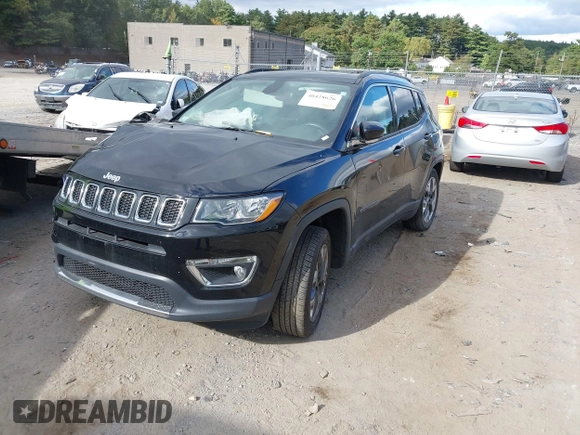 2020 Jeep Compass Limited with VIN 3C4NJDCB1LT209102, listed as a IAAI auction lot 40428626 with 54,103 mi miles and . Bid and sale history available at DreamBid. Image 16.