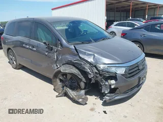 2021 Honda Odyssey EX z VIN 5FNRL6H58MB043929, wystawiony jako IAAI lot #42028687 z przebiegiem 59 668 mil mil oraz . Historia ofert i sprzedaży dostępna na DreamBid. Obrazek 1.
