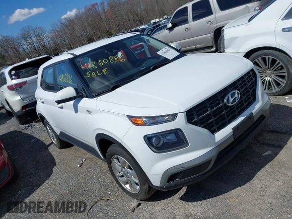 2021 Hyundai Venue SE with VIN KMHRB8A36MU095473, listed as a IAAI auction lot 41860886 with 189,585 mi miles and . Bid and sale history available at DreamBid. Image 1.