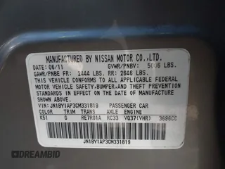 2012 Infiniti M with VIN JN1BY1AP3CM331819, listed as a IAAI auction lot 41773311 with 321,644 mi miles and . Bid and sale history available at DreamBid. Image 9.