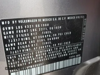 2023 Volkswagen Taos S с VIN 3VVCX7B24PM305607, выставлен на аукционе Copart как лот 51692665 с пробегом 16 871 миль миль и Списание • Salvage title. История ставок и продаж доступна на DreamBid. Изображение 13.