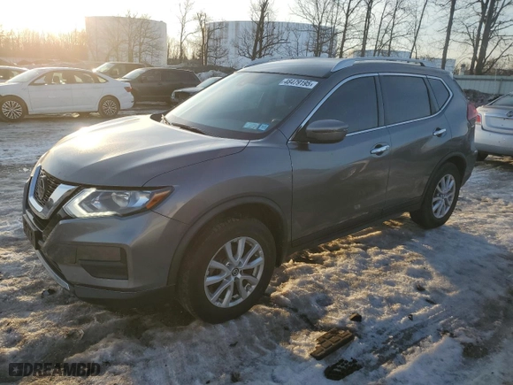 2020 Nissan Rogue SV with VIN JN8AT2MV5LW105636, listed as a Copart auction lot 48479195 with 52,885 mi miles and Salvage Title. Bid and sale history available at carsss.com. Image 1.