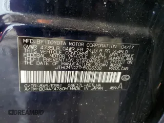 2017 Lexus IS with VIN JTHCM1D27H5023338, listed as a Copart auction lot 49702305 with 45,866 mi miles and Salvage Title. Bid and sale history available at carsss.com. Image 12.