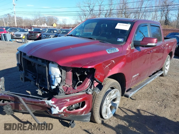 2019 Ram 1500 Big Horn/Lone Star with VIN 1C6SRFFT2KN647936, listed as a IAAI auction lot 41294403 with 123,834 mi miles. Bid and sale history available at carsss.com. Image 21.