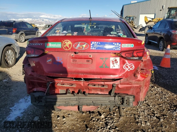 2019 Hyundai Accent SE with VIN 3KPC24A38KE084957, listed as a Copart auction lot 44552385 with 82,200 mi miles and Salvage Title. Bid and sale history available at carsss.com. Image 6.