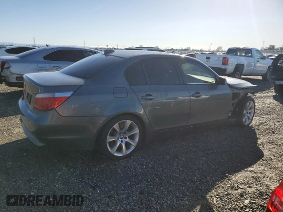 2007 BMW 5 Series 550i with VIN WBANB53547CP05748, listed as a Copart auction lot 43579165 with 117,230 mi miles and Salvage Title. Bid and sale history available at DreamBid. Image 3.
