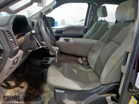 2019 Ford F-150 XL with VIN 1FTEX1CPXKKC48022, listed as a Copart auction lot 58789615 with 155,568 mi miles and Salvage title. Bid and sale history available at DreamBid. Image 7.