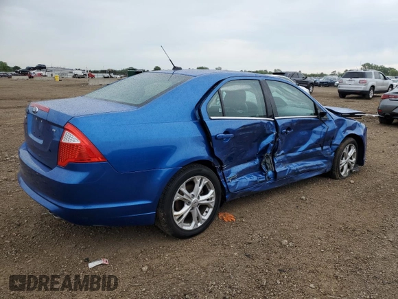 2012 Ford Fusion SE with VIN 3FAHP0HA5CR113996, listed as a Copart auction lot 61721035 with 86,749 mi miles and Salvage title. Bid and sale history available at DreamBid. Image 3.