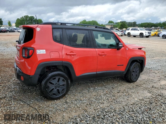 2018 Jeep Renegade Trailhawk with VIN ZACCJBCBXJPG96008, listed as a Copart auction lot 56657785 with 46,560 mi miles and Salvage title. Bid and sale history available at DreamBid. Image 3.