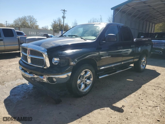 2005 Dodge Ram 1500 SLT with VIN 1D7HA18DX5S284462, listed as a Copart auction lot 49988125 with 188,911 mi miles and Salvage Title. Bid and sale history available at carsss.com. Image 1.