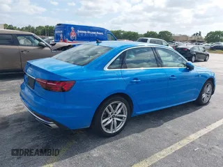 2021 Audi A4 S line Premium with VIN WAUDAAF40MA086180, listed as a IAAI auction lot 42037066 with 34,641 mi miles and . Bid and sale history available at DreamBid. Image 4.